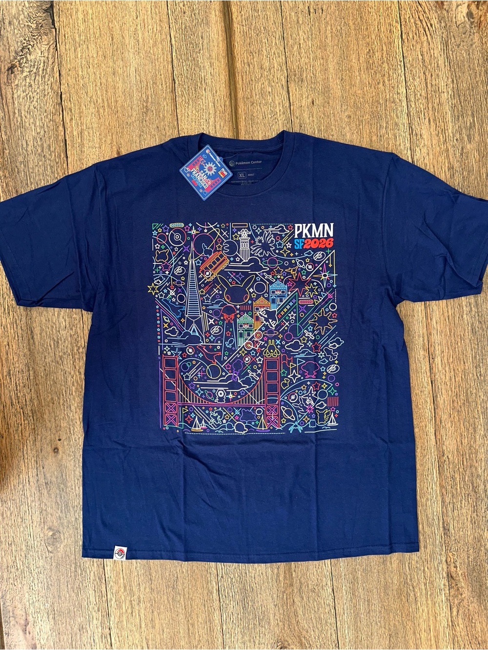Pokémon World Championships 2026 San Francisco Neon City Line-Art T-Shirt